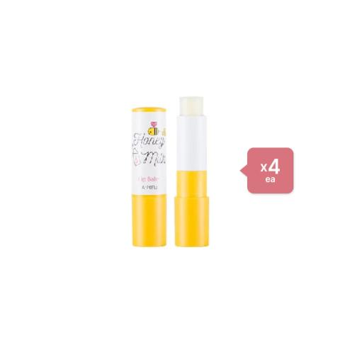 A'PIEU Honey & Milk Lip Balm - 3.3g (4ea) Set