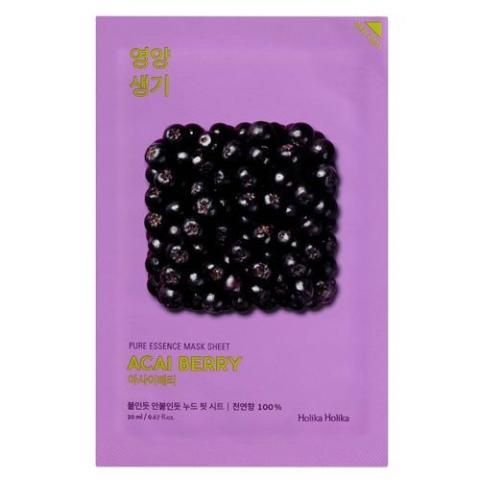 Holika Holika - pure Essence, Feuille de masque - Baie d'açai - 1pièce Holika Holika - pure Essence, Feuille de masque - Baie d'açai - 1pièce