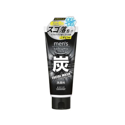 Kose - Softymo Nettoyant visage pour hommes Wild Scrub - 130g