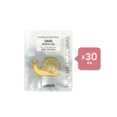 The Saem - Pure Natural Mask Sheet - Snail Brightening (30ea) Set The Saem - Pure Natural Mask Sheet - Snail Brightening (30ea) Set